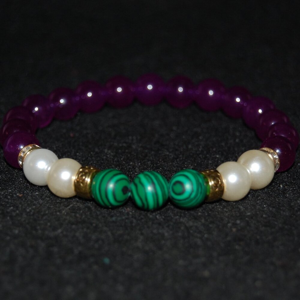 Gemstone Bracelet,Stone Beads Bracelet,Multicolor Stone Beaded Bracelet